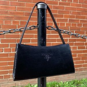 PRADA Milano black leather clutch
